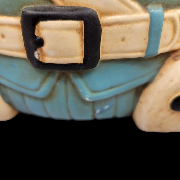 Hard to Find Twin Winton Cookie Jar Policeman Bear Collectors Series Blue Cream - Picture 10 of 11